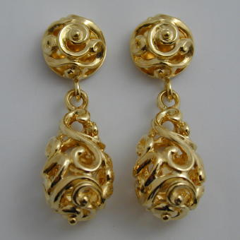 Baroque Bead Drop Earrings